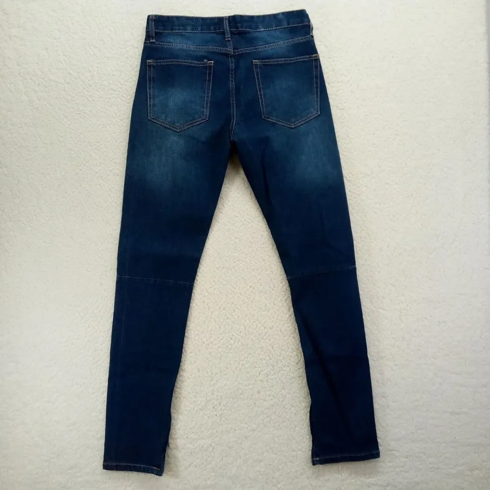 Fashion Nova Men‎ Jeans 30x32 Zip Ankles Straight Dark Demin Cotton Blend